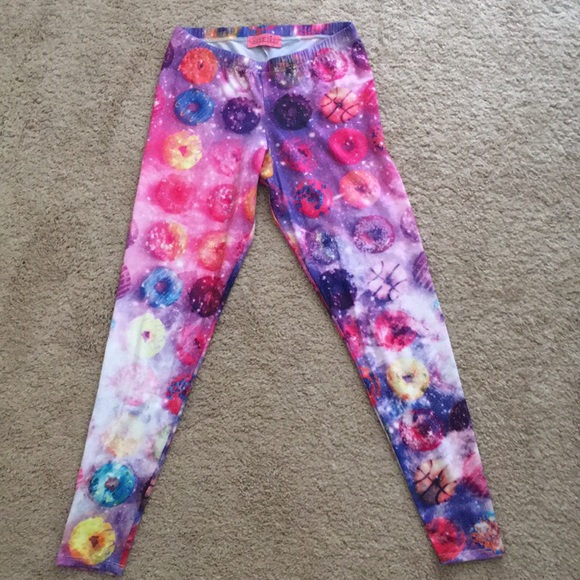Sugar High Pants - Tye-dye galaxy donut leggings